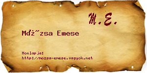 Mózsa Emese névjegykártya