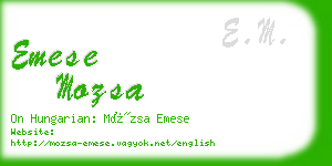 emese mozsa business card